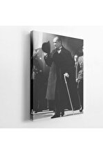 BASKIVAR Siyah Beyaz Atatürk Portresi Dikey Kanvas Tablo - Tablo - Ata-071 - 3