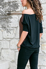 Trend Alaçatı Stili Kadın Bronz Bronz Simli Salaş Bluz FME-015-047-A - 2
