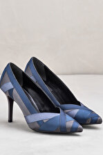 Elle Shoes ELISHA Füme Mavi Kadın Topuklu Ayakkabı - 2
