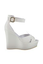Fox Shoes Beyaz Kadın Dolgu Topuklu Ayakkabı D459617709 - 2