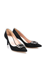 İnci Siyah Kadın Klasik Topuklu Ayakkabı 120130008701 - 8