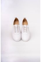 THE FRİDA SHOES Frd5001 Beyaz Suni Deri Günlük Lastikli Yumuşak Kadın Ayakkabı - 8