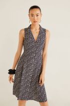 MANGO Woman Kadın Lacivert Desenli Gömlek Elbise 53030601 - 1