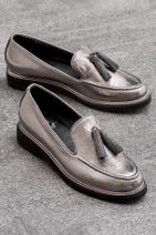 Elle Shoes NICHOLA Hakiki Deri Platin Kadın Ayakkabı - 1