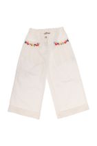 ERMANNO SCERVINO Ermanno Scervino Çocuk Işleme Detaylı Beyaz Pantolon - 1
