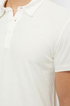 Koton Erkek Beyaz Polo Yaka T-Shirt 0YAM12003OK - 5