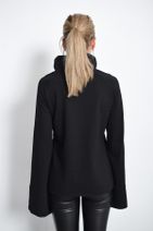 Cool & Sexy Kadın Siyah Fermuarlı Sweatshirt Yİ1629 - 5