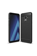 Kılıfist Galaxy A8 2018 Uyumlu Kılıf Karbon Fiber Room Silikon Kapak Kılıf + Cam - 1