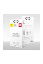 Baseus Iron Suit Magnetic Telefon Tutucu Plaka 2 Adet 1 Deri 1 Metal Gümüş - 1