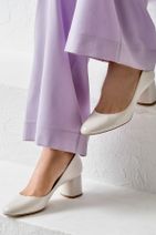 Elle Shoes ZANDRA Ekru Kadın Topuklu Ayakkabı - 1