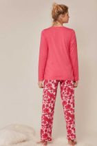 Pattaya Kadın Çiçek Baskılı Uzun Kol Pijama Takımı 803008 - 4