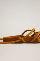MANGO Woman Kadın Orta Kahverengi Çapraz Bantlı Sandalet 67035137 - 4