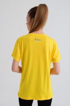 b-fit Kadın Kısa Kollu Baskılı T-shirt Wormie Elma Kurdu - Sarı - 4