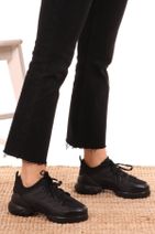 Mio Gusto Kadın Siyah Sneaker - 4