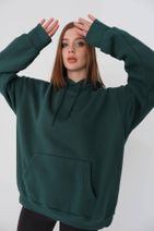 Addax Kapüşonlu Oversize Basic Sweatshirt S9725-asn75 - 3