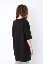 Addax Kadın Siyah Oversize Tişört P0731 - G6 - K7 ADX-0000020596 - 5