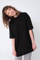 Addax Kadın Siyah Oversize Tişört P0731 - G6 - K7 ADX-0000020596 - 2