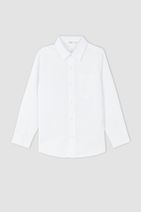 DeFacto Erkek Çocuk Okula Dönüş Oxford Uzun Kollu Gömlek - 5