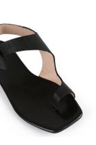 Xint Kadın Siyah Neolit Taban %100 Deri Sandalet - 3