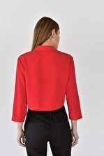 Addax Kadın Kırmızı Tek Cepli Gömlek G11892 - Z3 ADX-0000021550 - 5