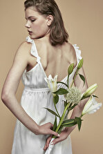 Penti Kar Beyaz Bridal Elegance Satin Elbise - 2
