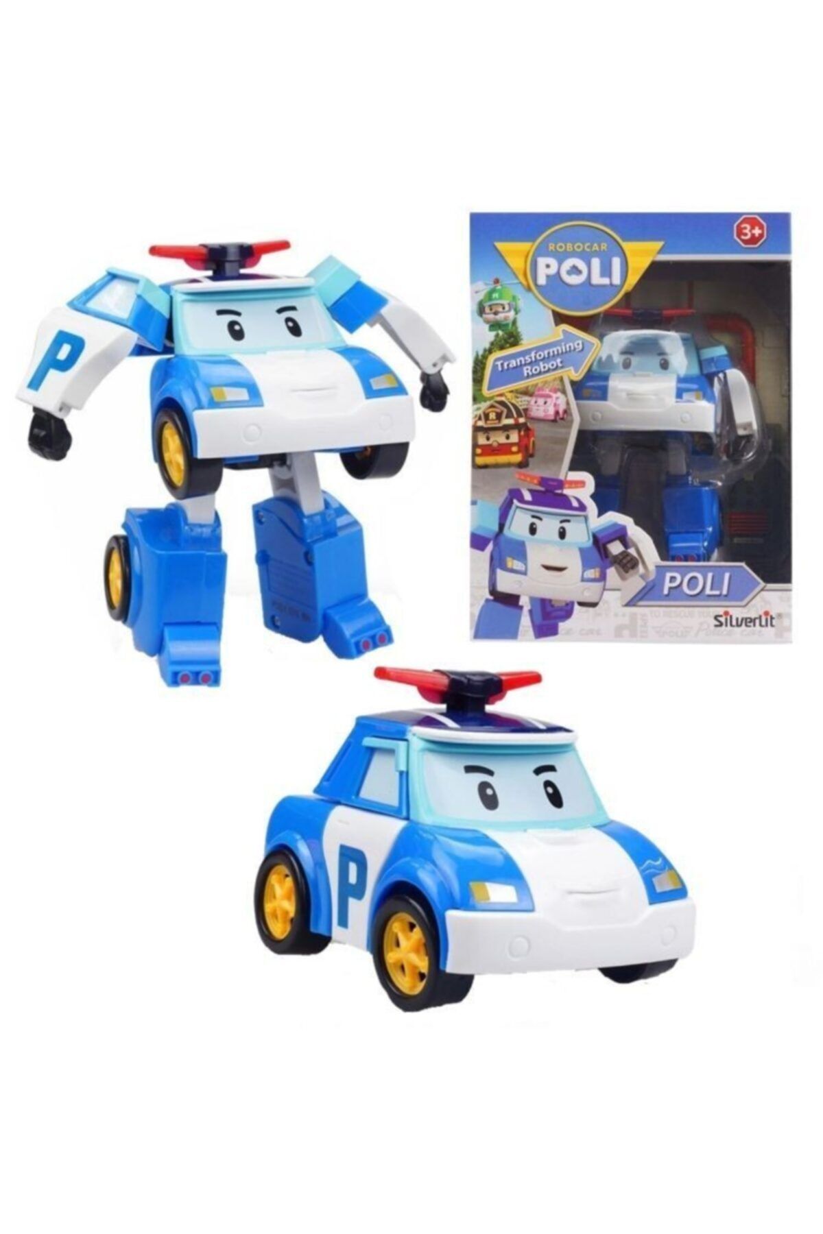NECO TOYS Toy Robocar Poli Robot Lighted Figure Poli Original Robocar Poli Figure Poli Character Lighted Scn