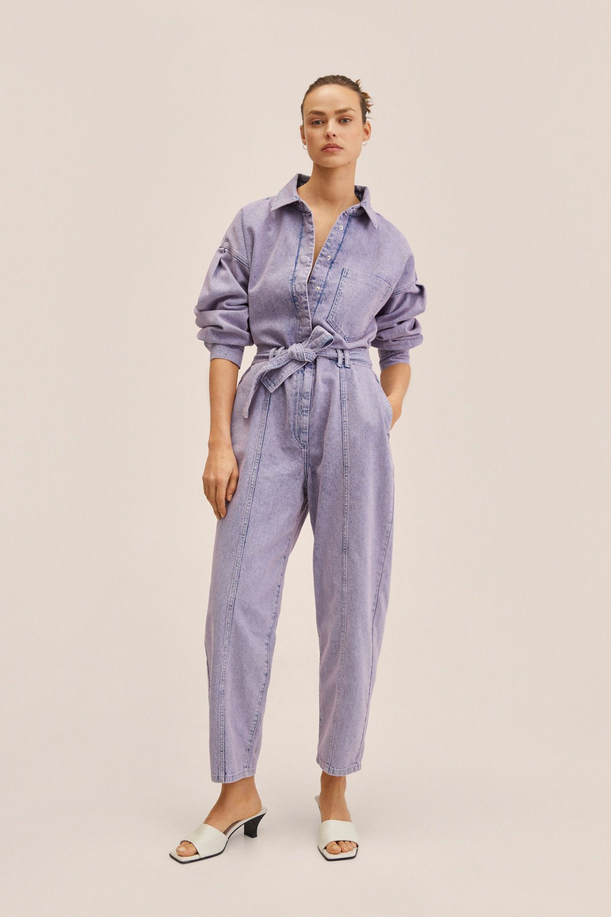 Mango purple jumpsuit discount