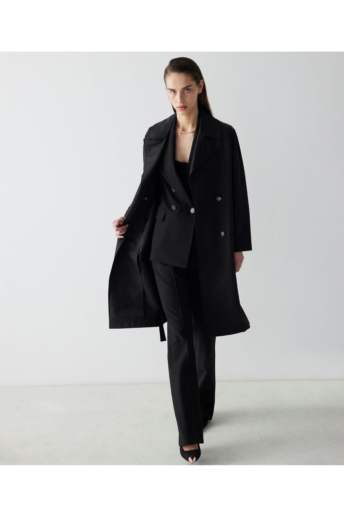 Zara belted double breasted coat hot sale