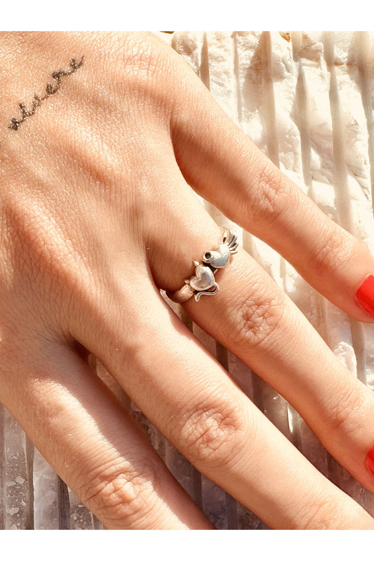 Angel and devil heart rings deals
