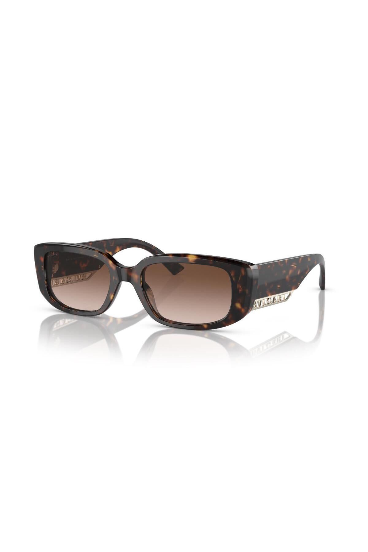 Bvlgari Sunglasses Brown Geometric Trendyol