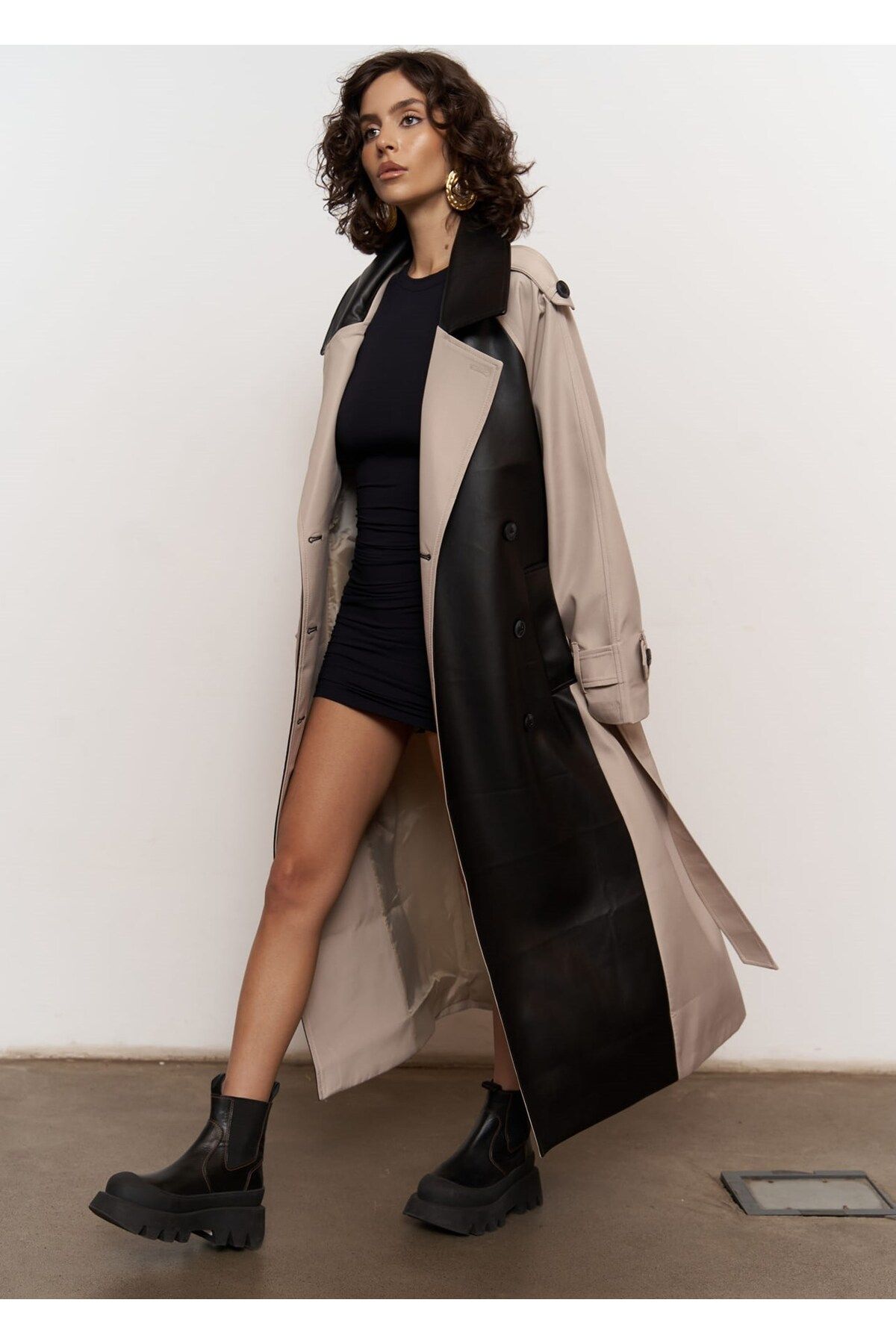 Dark gray 2025 trench coat