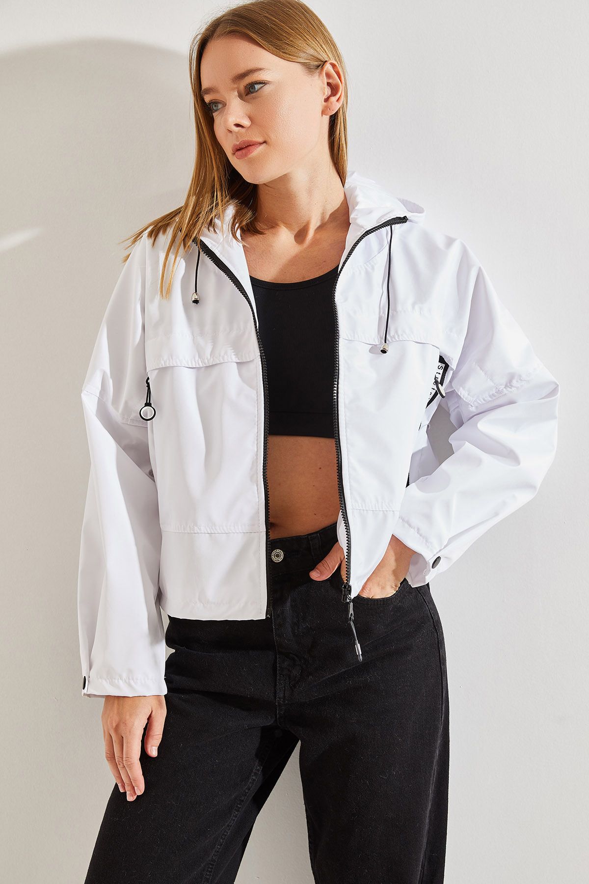 Patterned raincoat discount