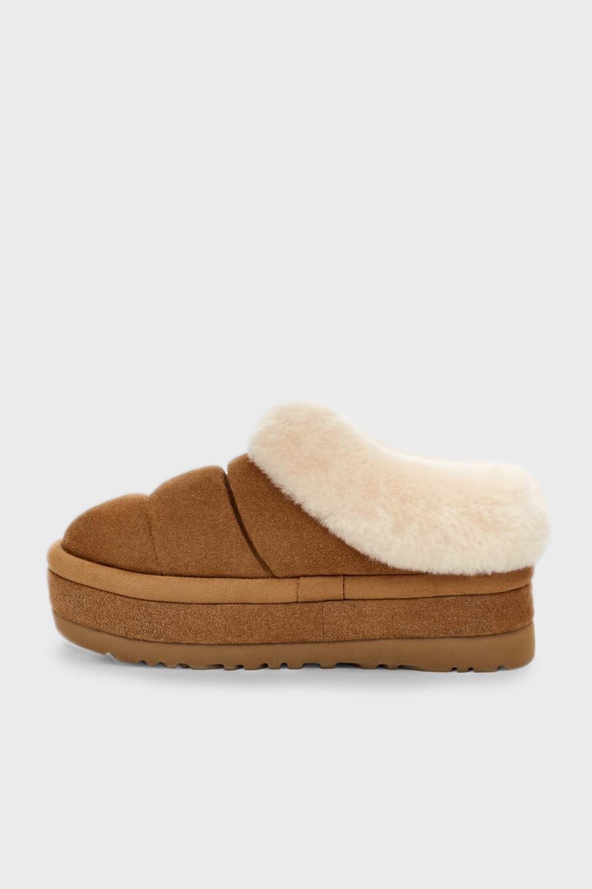 UGG Logo Thick Sole Furry Genuine Leather Slippers SLIPPER 1146390