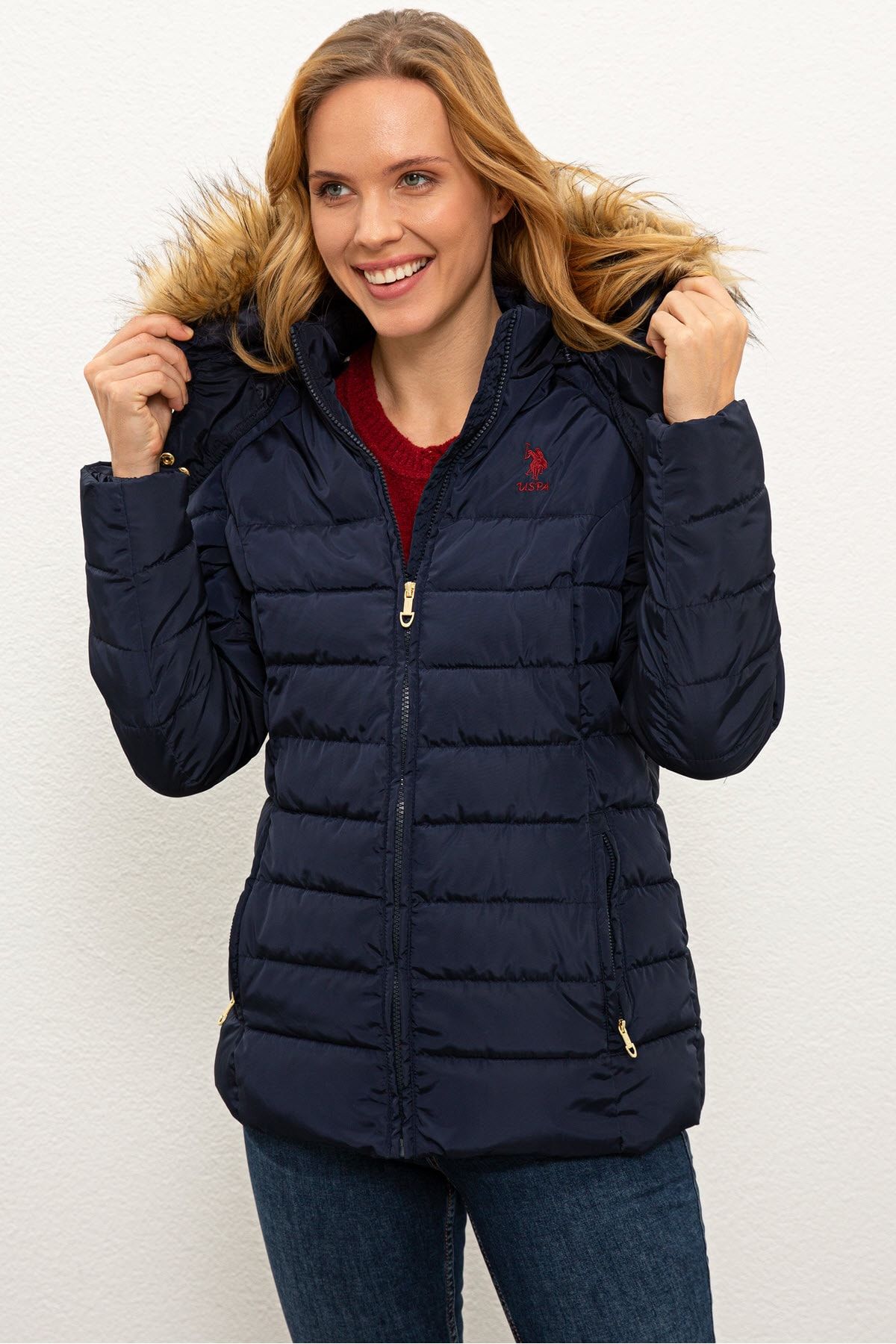 U.S. Polo Assn. Navy Blue Women s Coat