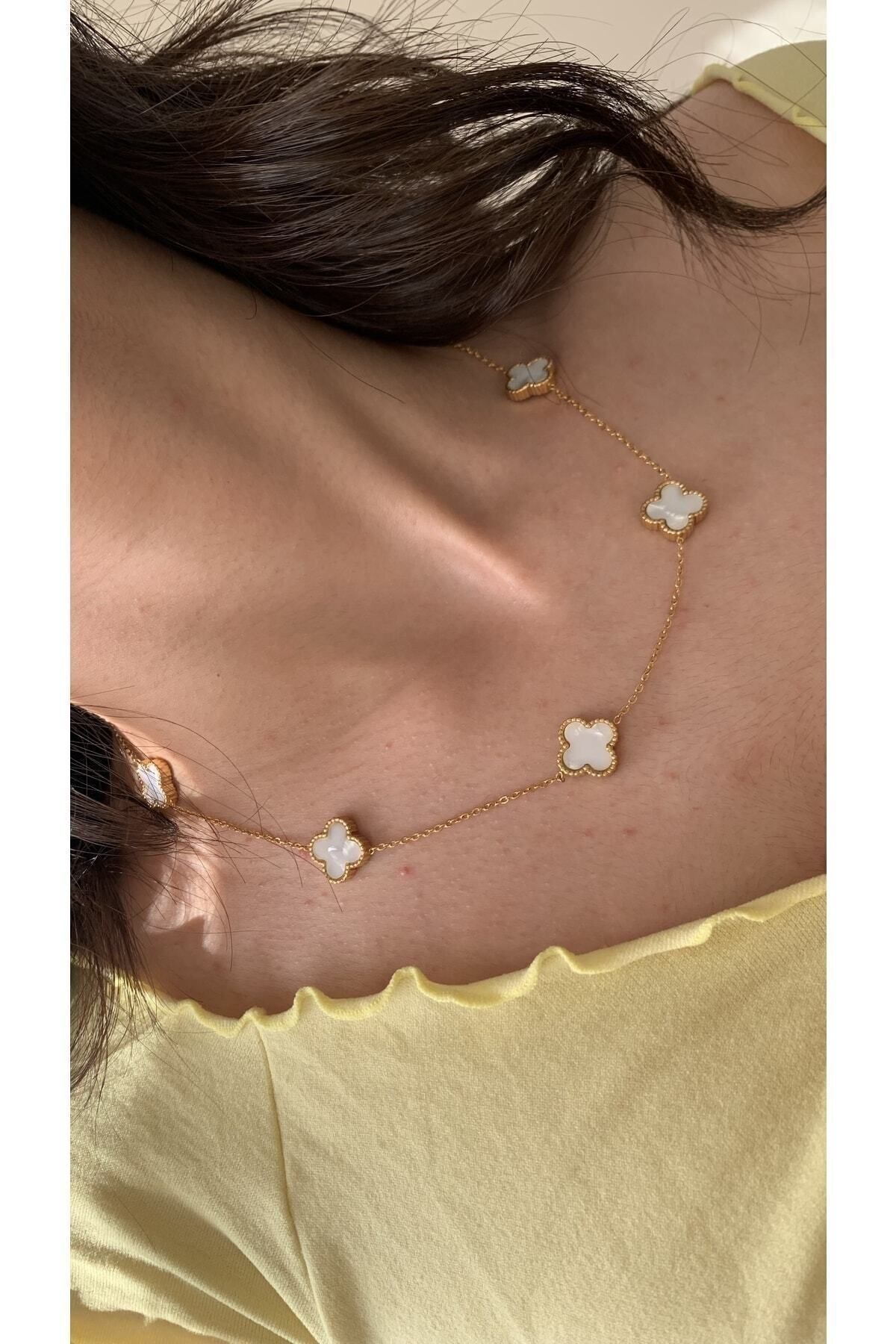 Opia JEWELRY Pearl Color Steel Van Cleef Arpels Necklace