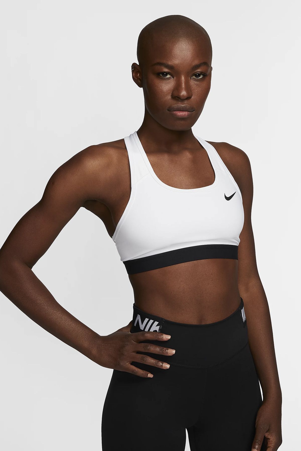 Nike Bustier White Plain Trendyol