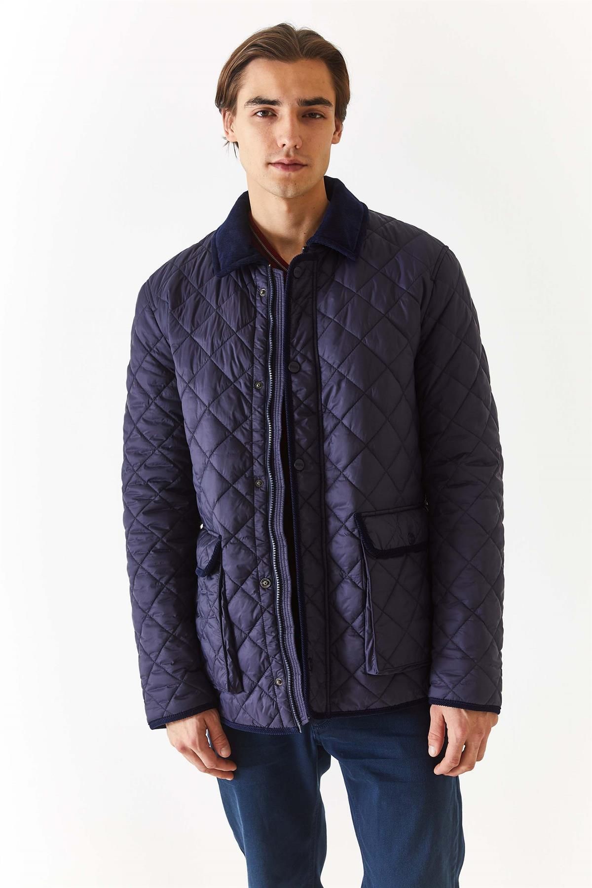 U.S. Polo Assn. Men s Velvet Collar Quilted Jacket Coat 1655546