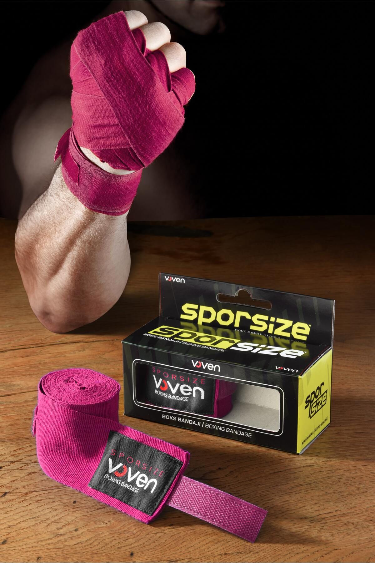 Sporsize Voven Boxing Muay Thai Bandage Red Boxing Bandage Muay