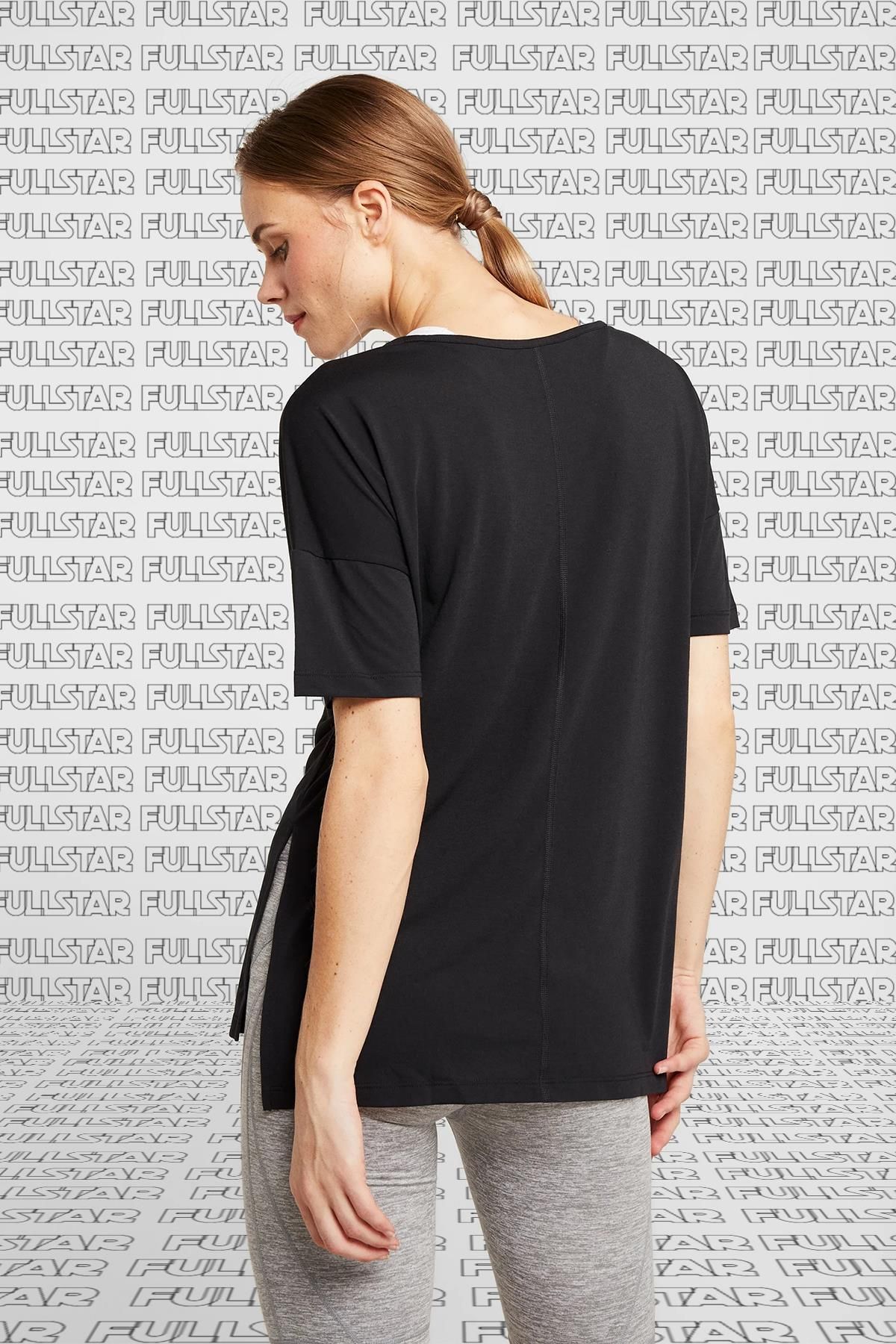 Nike Yoga Dri Fit Tee Black Fade Resistant Drape Comfortable T-Shirt Black  - Trendyol