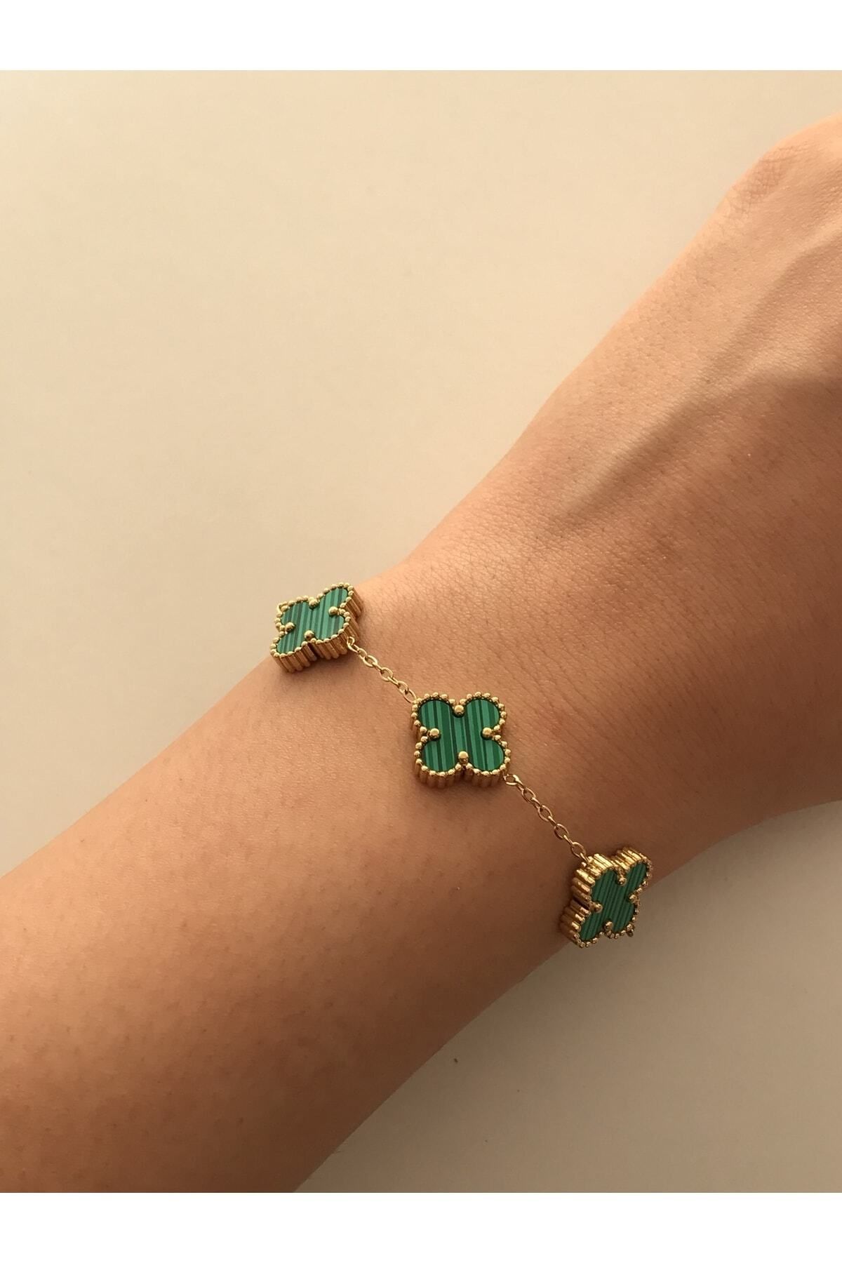 Opia JEWELRY Green Van Cleef Bracelet 21CM Trendyol