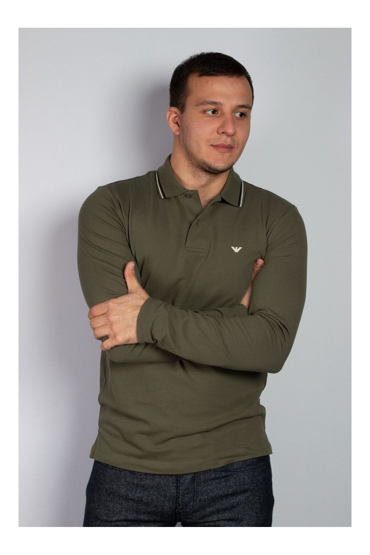 Green armani polo shirt best sale