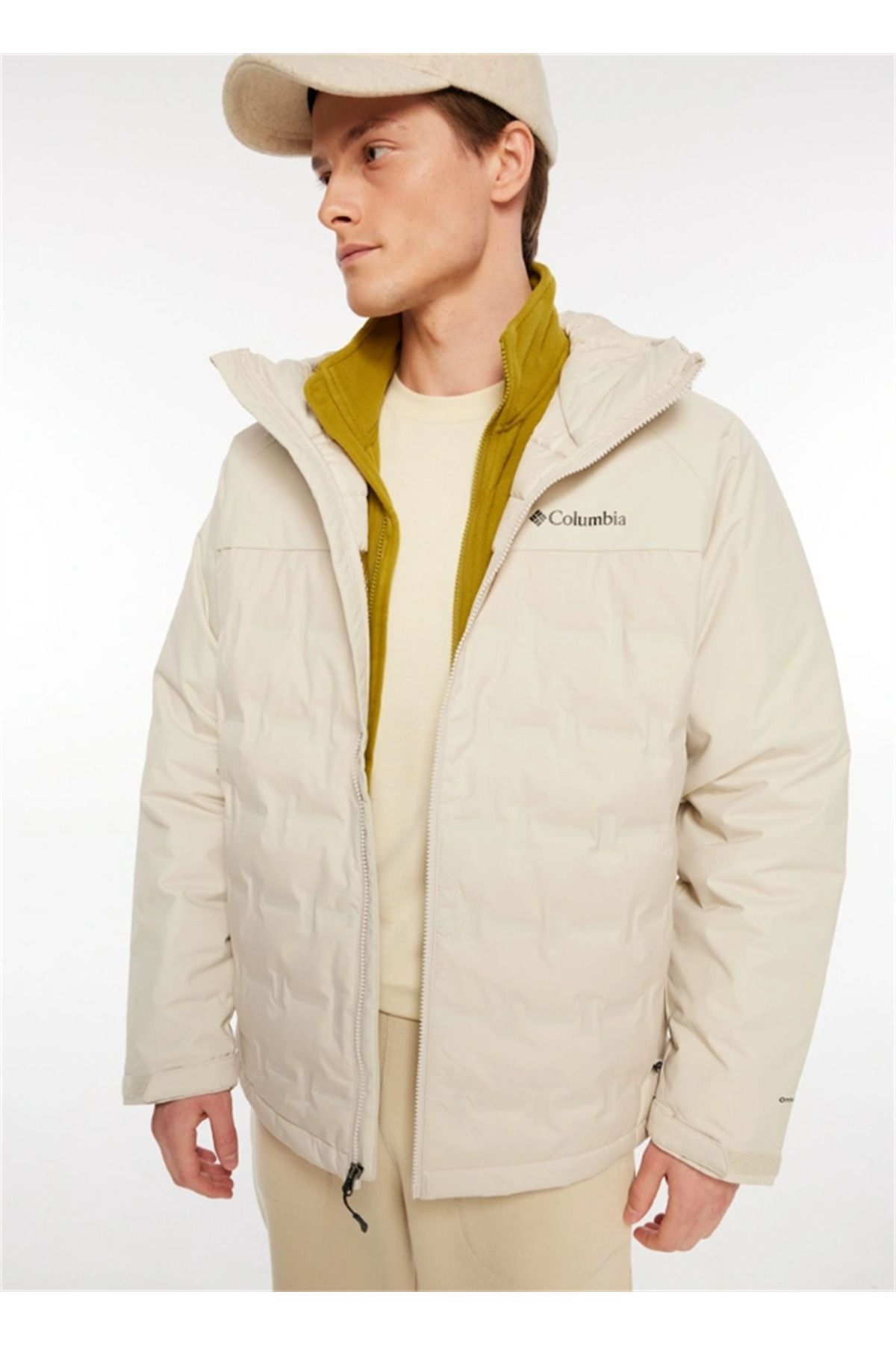 Columbia Men s Goose Down Coat Ecru Trendyol