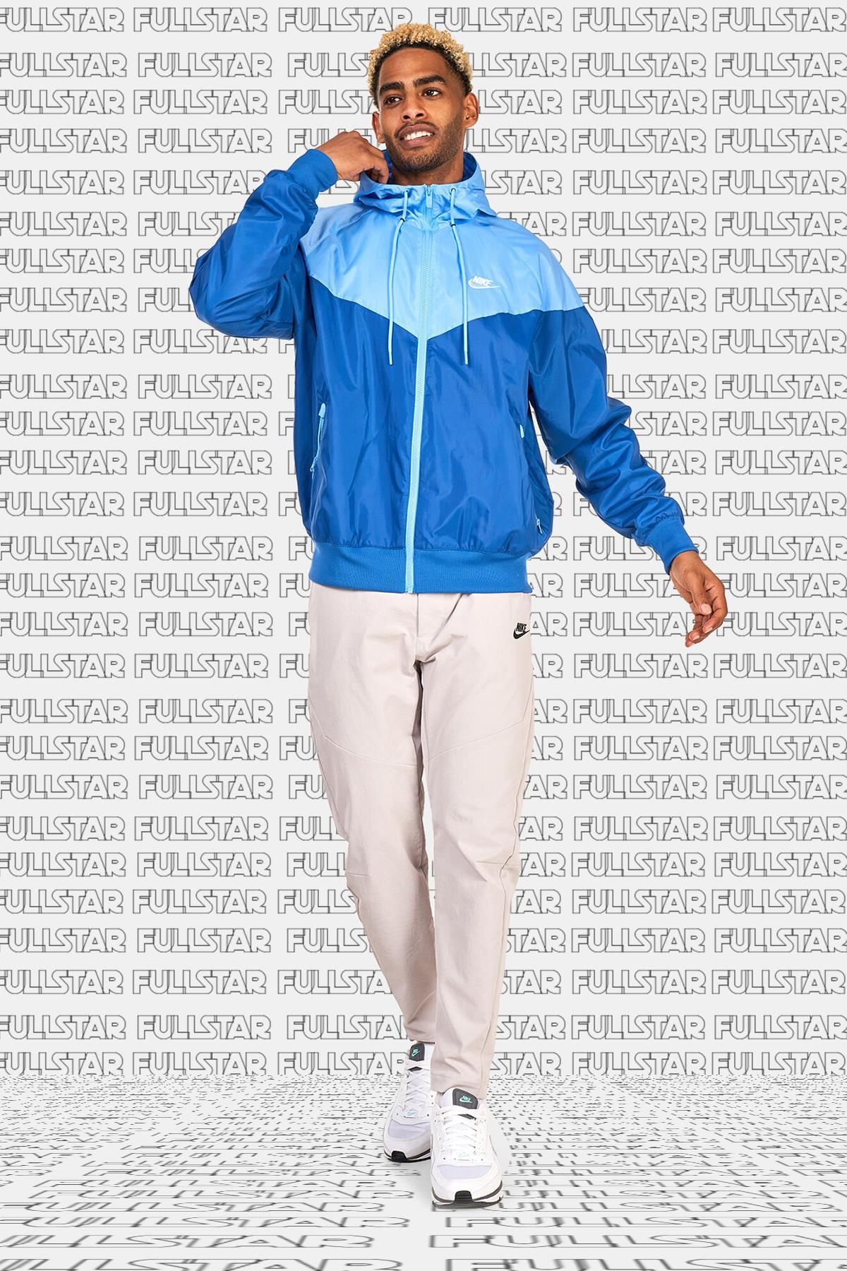 Navy blue and deals white nike windbreaker