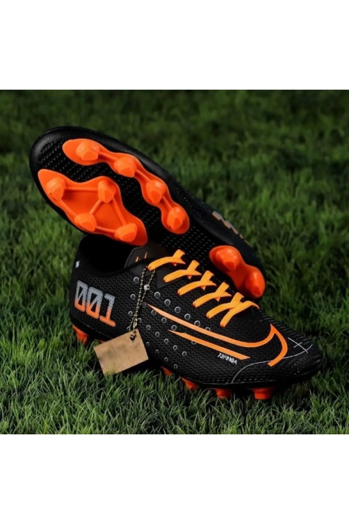 Football shoes black and orange sales