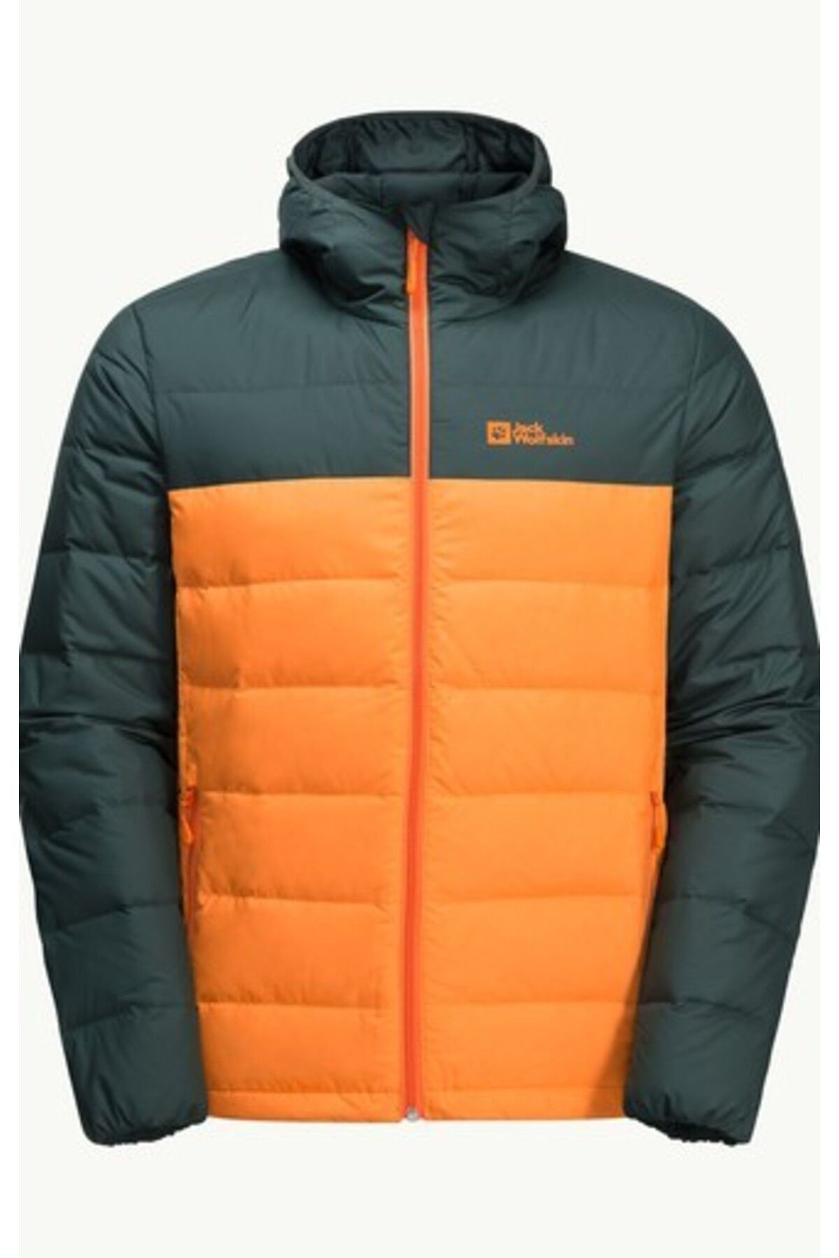 Jack wolfskin orange coat on sale