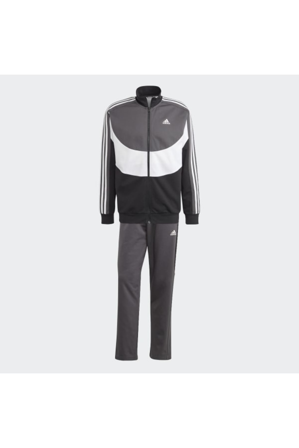 Grey and white adidas sweatsuit hot sale