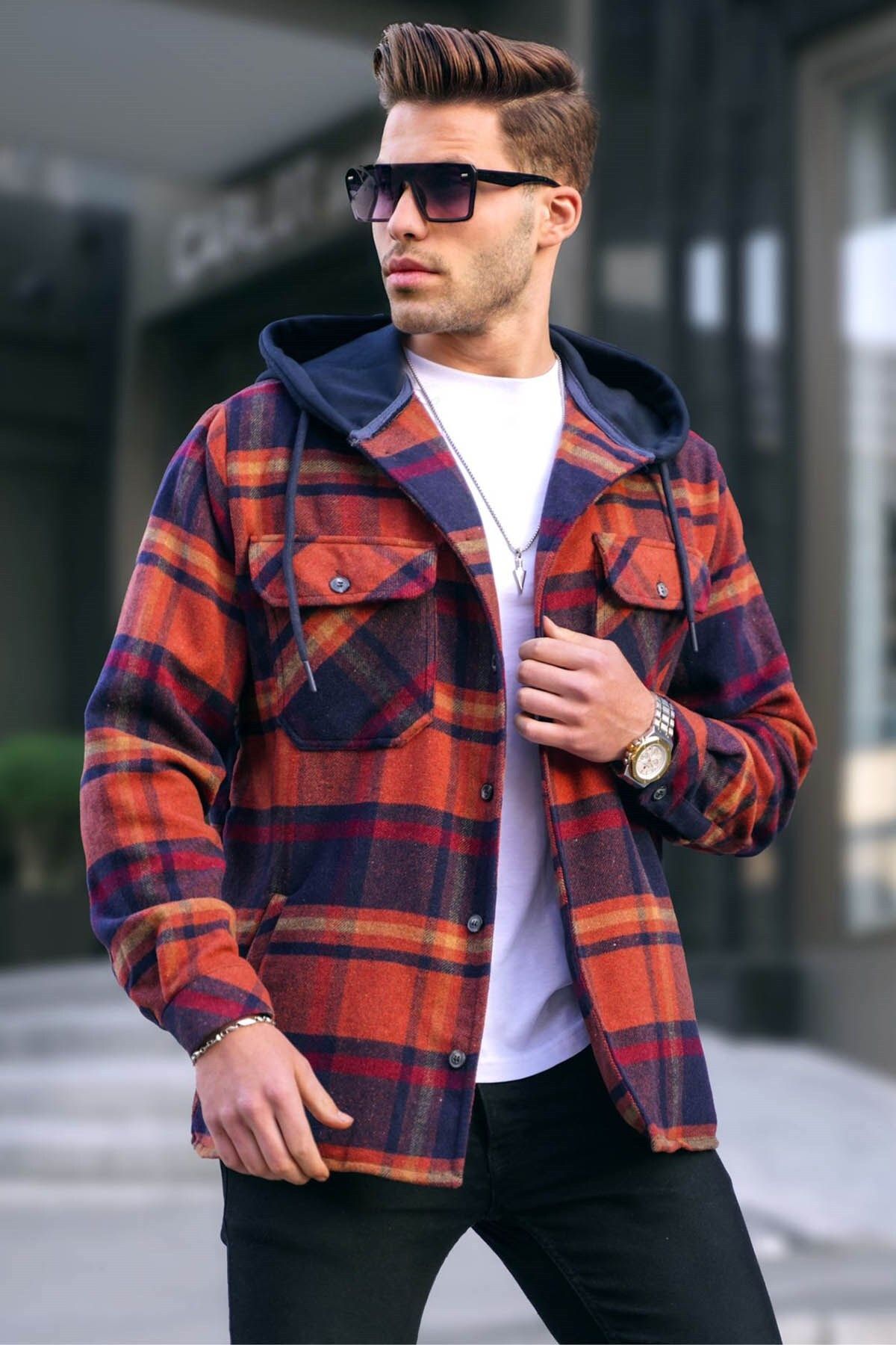 Hooded lumberjack shirt new arrivals