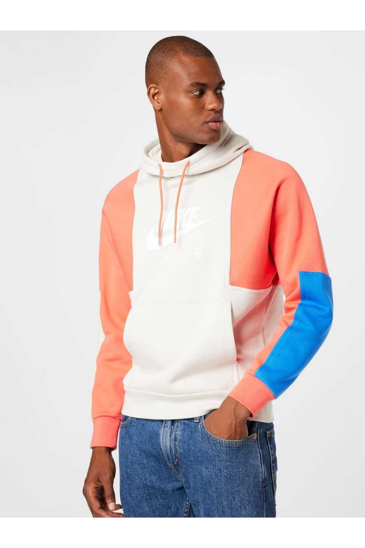 Nike white and orange sale sweatshirt