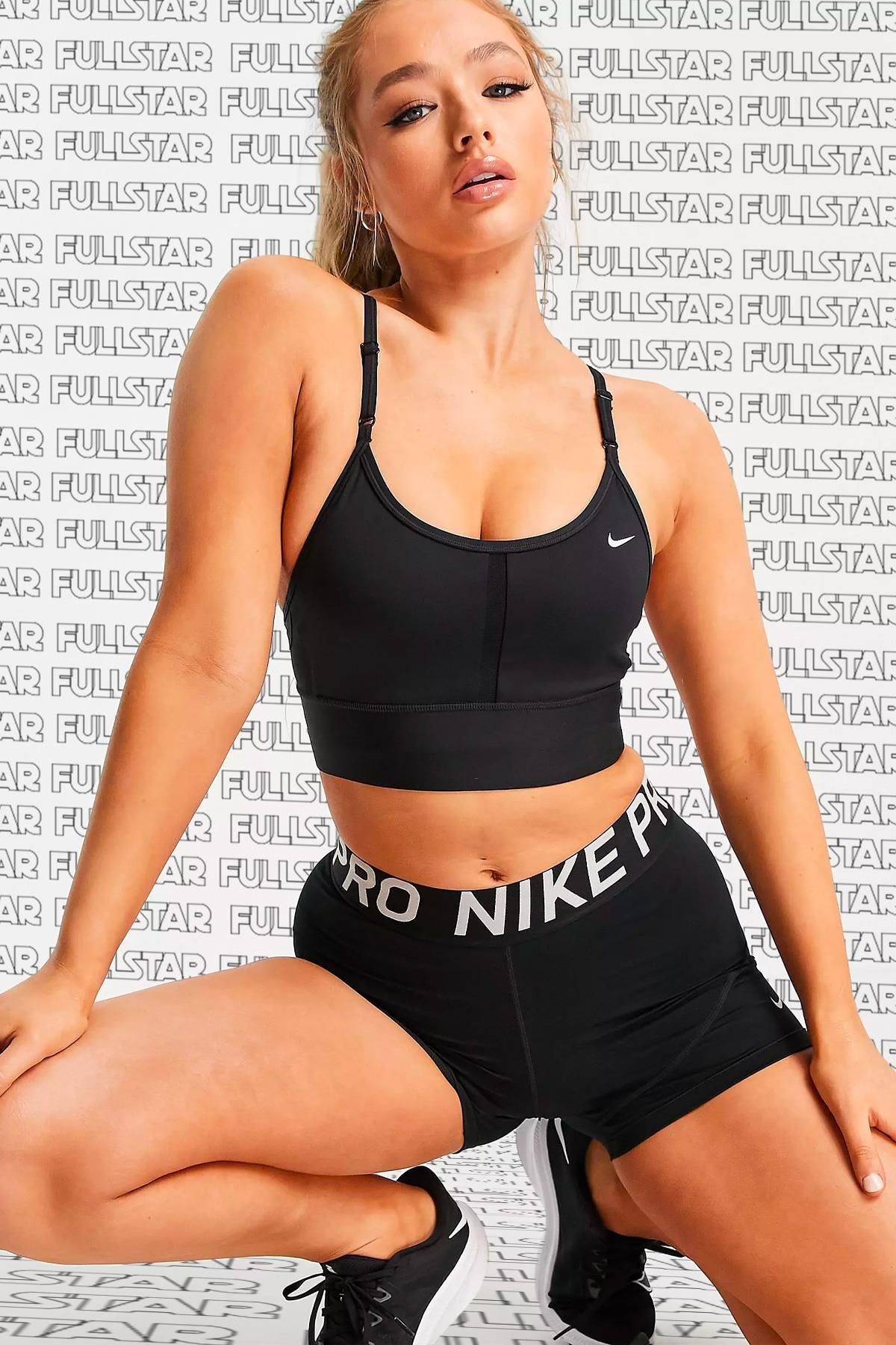 Nike Training Pro Dri-FIT Indy sports bra in black