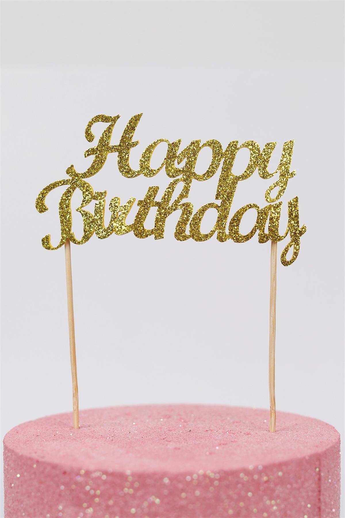 High Quality Golden Scallion Happy Birthday Star Cake - Temu